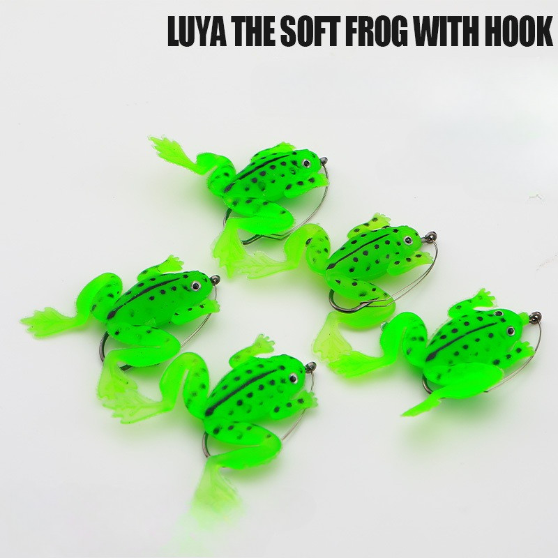 กบยางตกปลา Frog Lure เหยื่อปลอม 4.5/6.5 ซม. แบบนิ่ม เบ็ดแหลมคม ล่อปลากินไว ทนทาน ไม่ขาดง่าย พร้อมส่ง