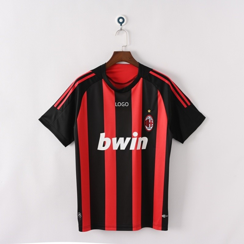 2008/09 ACMilan Home Retro Edition เสื้อฟุตบอลและเสื้อสําหรับ S-2XL