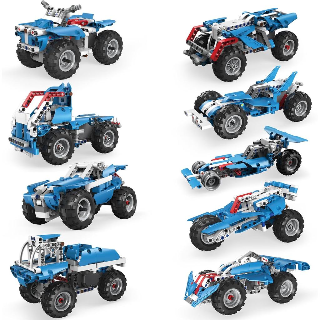 ชุดอาคารสําหรับเด็กอายุ 6-14, 9-in-1 STEM Car Toys,252 + ชิ้น DIY Building Science Educational Kit, 