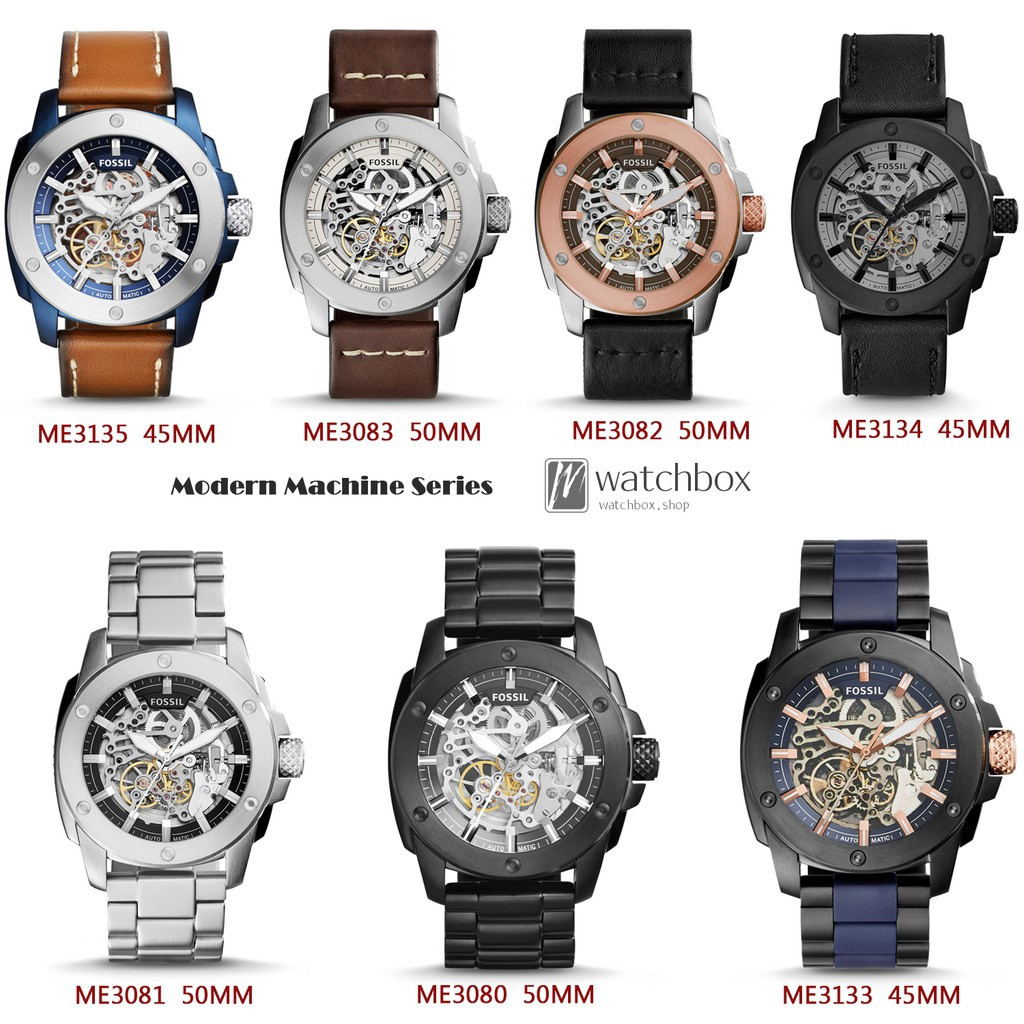 Men's ME3081 Silver Stainless-Steel Automatic Dress Watch ME3082 ME3083 ME3133 ME3135 ME3080 ME3134