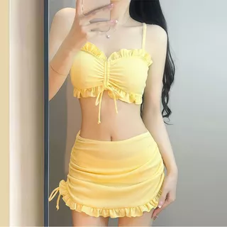 SEA MAID ชุดว่ายน้ำผู้หญิง ชุดบิกินี่ ชุดเดินชายหาด 👗 มีไซส์ M-XL | น้ำหนัก 40-65 กก. สายปรับได้ Y045