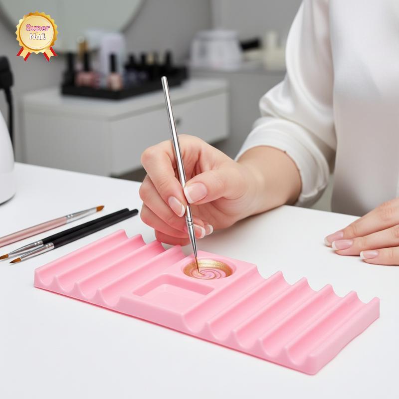 SuperNail Nail Art ผู้ถือปากกาและผสม Palette ชุดเครื่องมือทําเล็บสะดวกสําหรับศิลปิน Perfect สําหรับ 