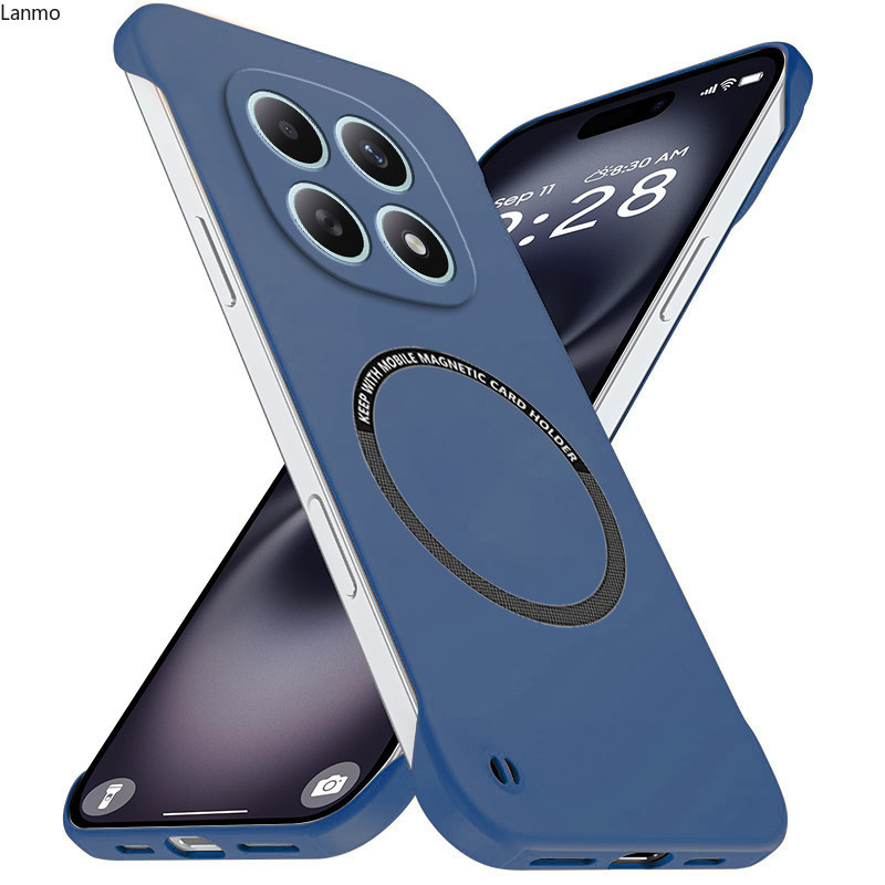 ไร้ขอบหรูหราแม่เหล็ก Slim สําหรับ Xiaomi POCO M8 Pro POCOM8 Frameless Case น้ําหนักเบา Matte Anti-Scratch Hard Cover เกราะกันกระแทก