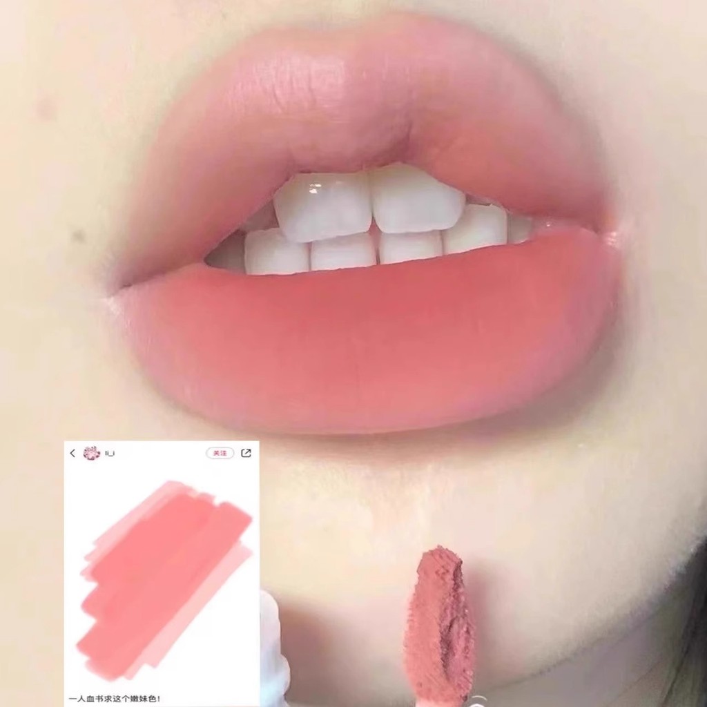 lipstick ลิปสติก Low Saturated Lipstick Lip Glaze Non-Fade Non-Stick Cup Matte Lip Mud ลิปสติกนักเรี