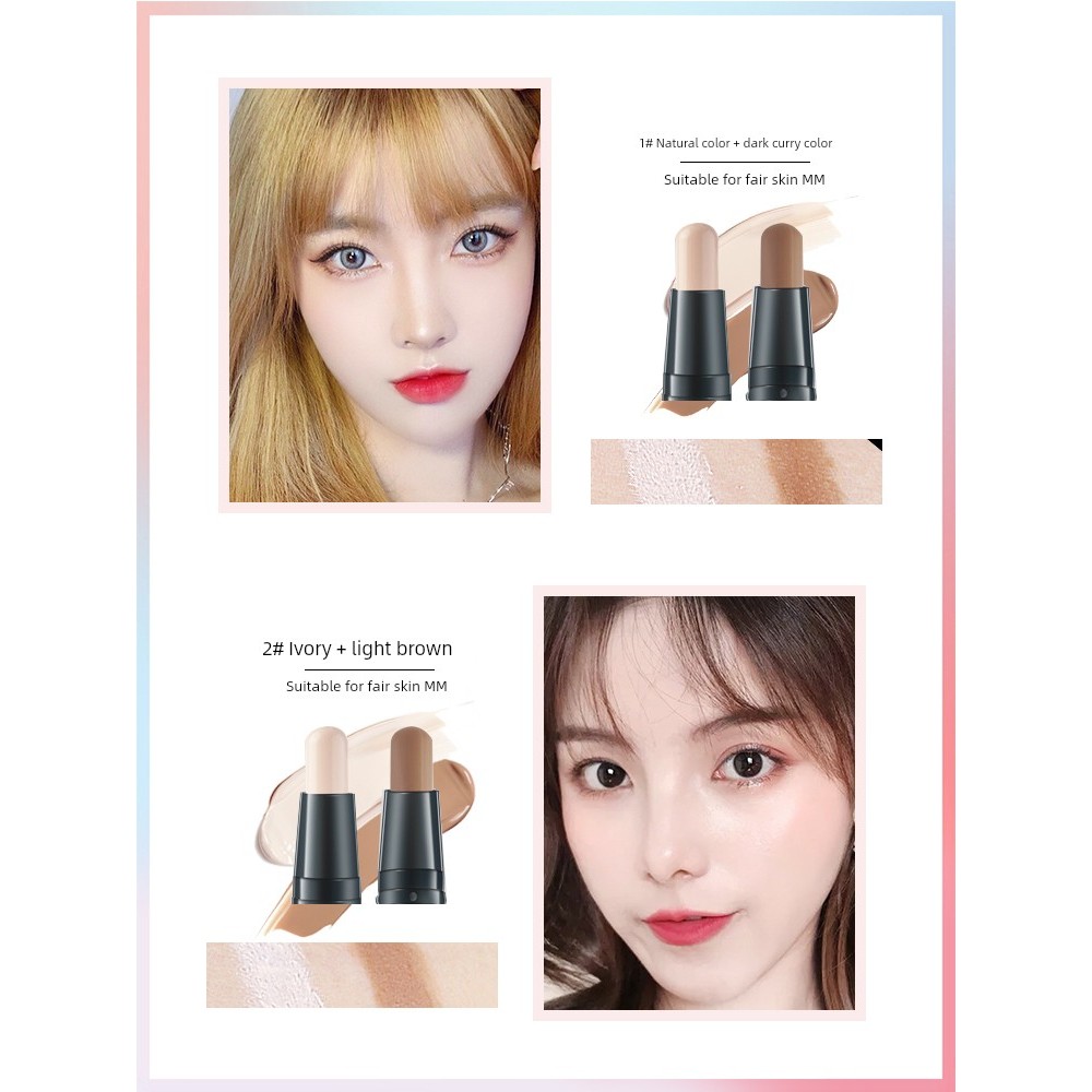 contour stick คอนทัวร์ 2 ชิ้น|Double-Headed Highlighting Contouring Stick Nose Shadow Shadow Brighte