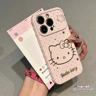 เคสโทรศัพท์คิตตี้หัวโตลายดาวและจุด ลายแมวเส้นขอบ สำหรับ VIVO Y04 Y21 Y27 Y03 Y29 Y16 Y22 Y17S Y15S Y17 Y02 Y19S Y91C Y28