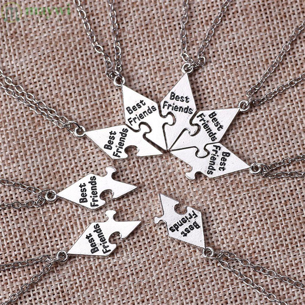 MAYWI 8 ชิ้น/เซ็ต Bff สร้อยคอมิตรภาพเครื่องประดับชายและหญิง Charm ปริศนาชิ้น