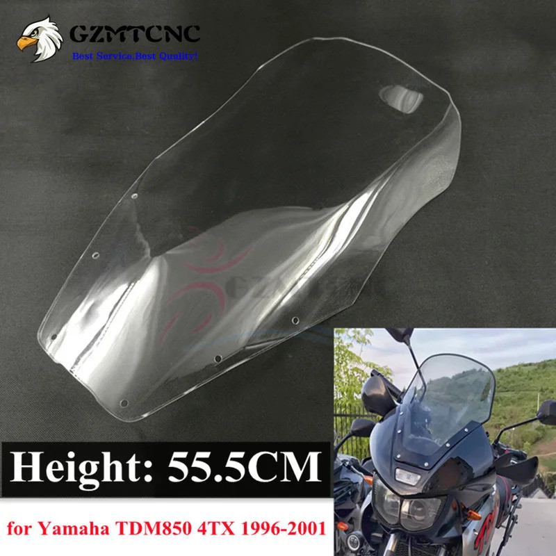 LY สำหรับ Yamaha TDM 850 4TX 1996-2001กระจกสำหรับการเดินทางกระจกหน้าจอ96-01 TDM850 21.9 "Clear tinte