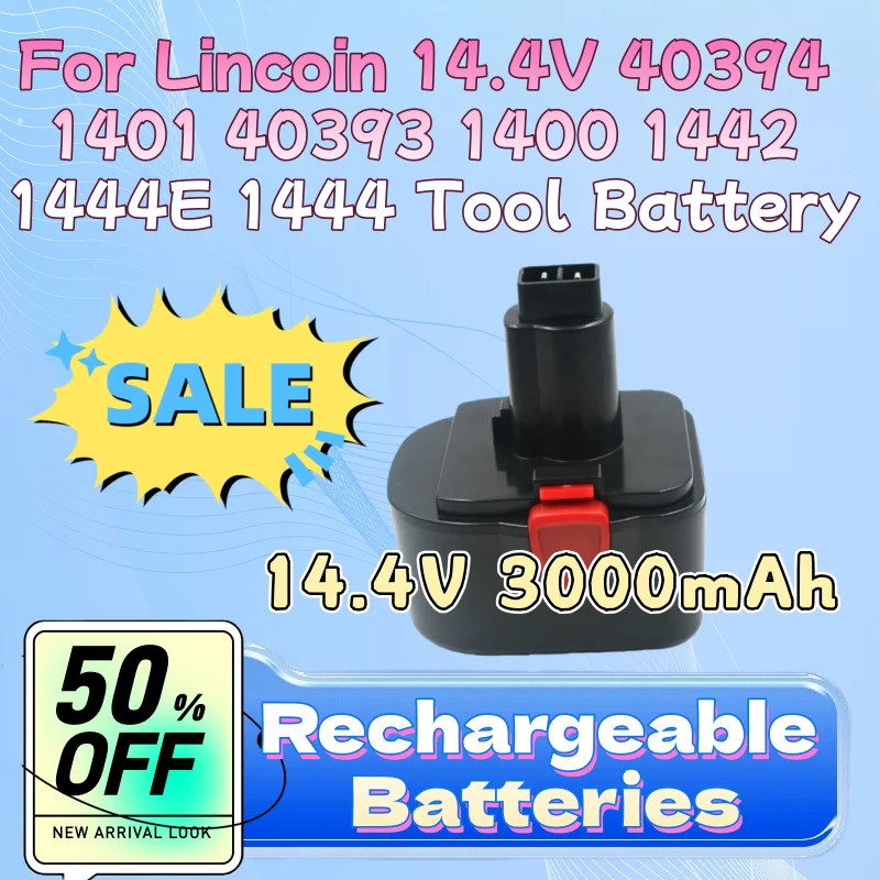 แบตเตอรี่ชาร์จสําหรับ Lincoin 14.4V 40394 1401 40393 1400 1442 1444E 1444 เครื่องมือแบตเตอรี่ A-grad