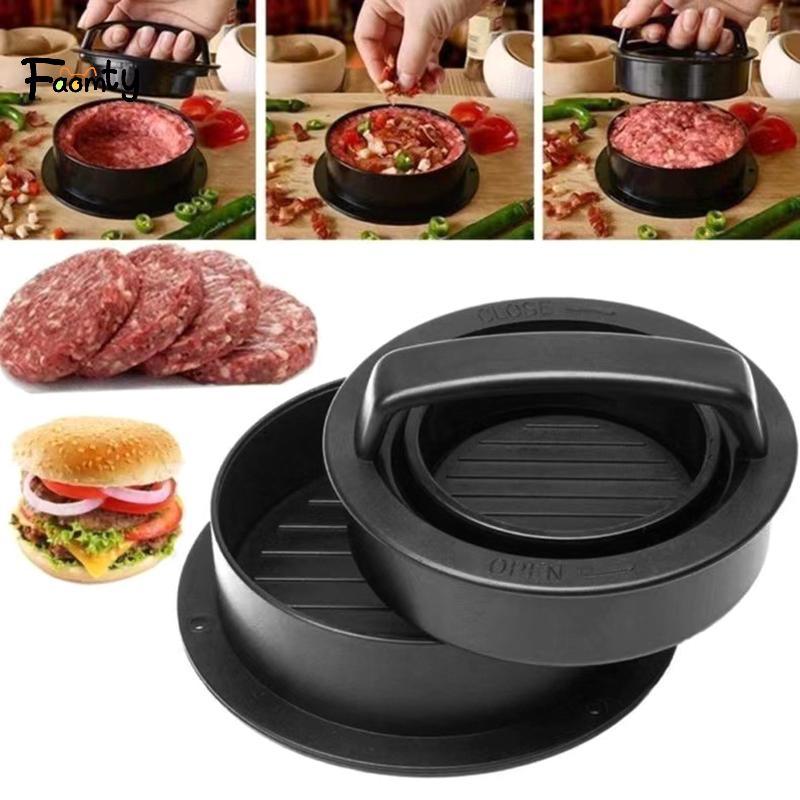 [Famty] Burger Patty Press เครื่องทําเนื้อเนื้อเนื้อยัดไส้ Cutlet Mold Grill Daging Hamburger TH