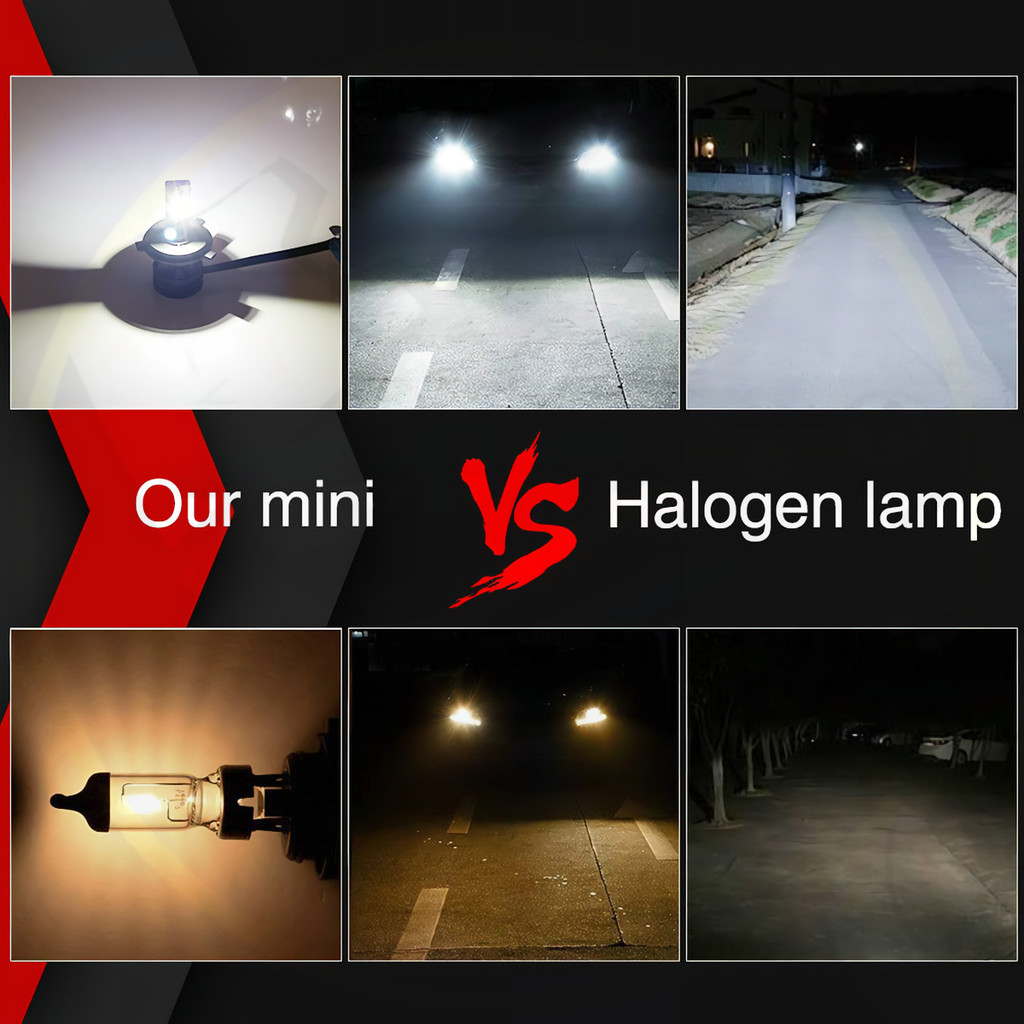 ไฟหน้า LED D12 6000K 90W 90000LM ติดตั้งง่าย ใช้ได้ทุกขั้ว H4 H7 H8 H11 9006 HB4