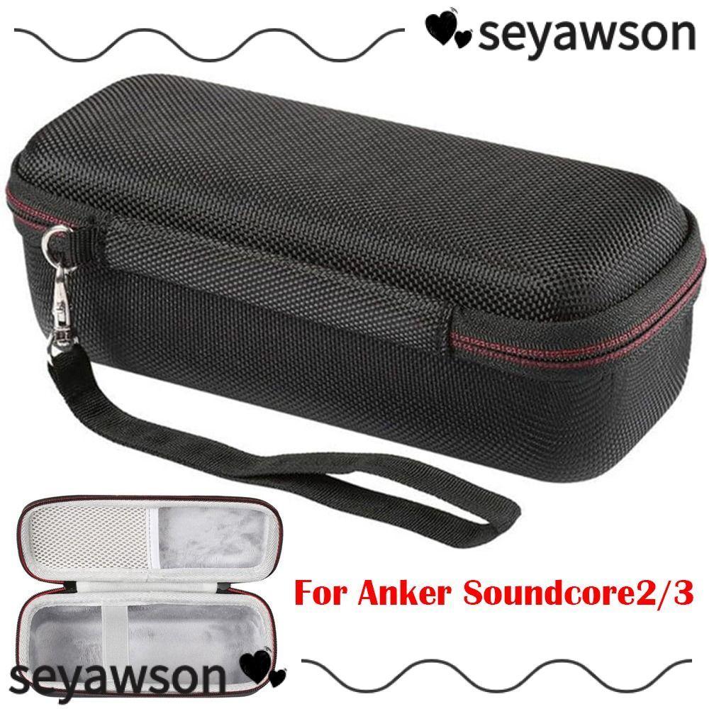 SEYAWSON กระเป๋าเก็บลําโพงบลูทูธ,กันกระแทกป้องกันรอยขีดข่วนพกพา,แบบพกพา EVA ฝาครอบป้องกันสําหรับ Anker Soundcore 2/3