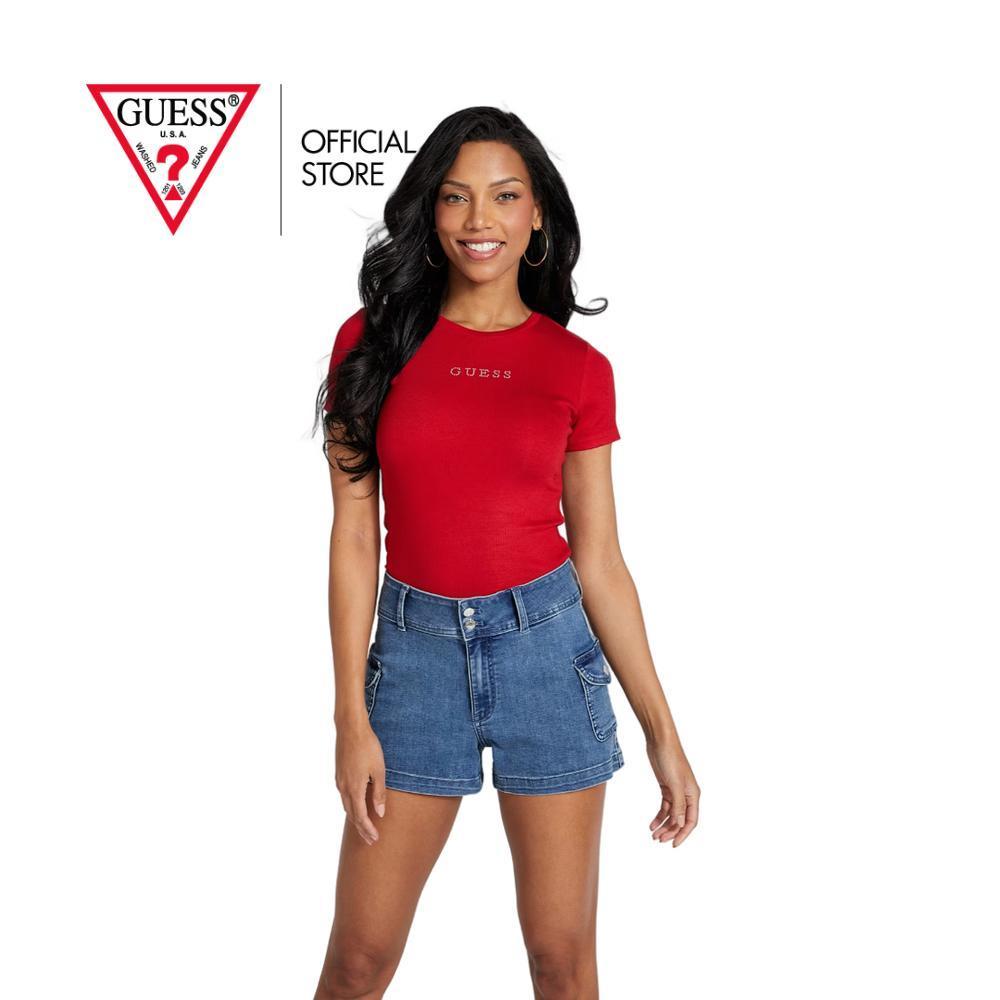 GUESS WOMEN เสื้อยืด รุ่น QBGI37KB9E0  สีแดง
