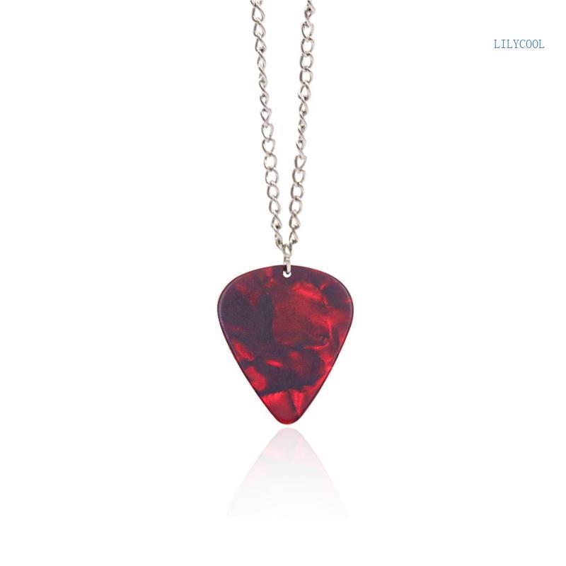 CH  Horror Things Guitar Pick Pendant Necklace Ruby Pendant Costume Cospaly Jewelry