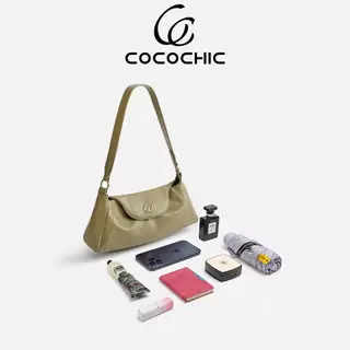 【COCOCHIC】กระเป๋าสะพายไหล่ทรงคลาสสิก แบบฝาปิดซอฟต์ สายสะพายกว้างใส่สบาย ใช้งานได้ทุกวัน