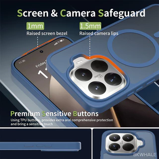 BKWHALE Magnetic Anti Drop Case เหมาะสําหรับ Xiaomi 17T Pro 15T 15T PRO 17 ผิวรู้สึกเคสโทรศัพท์ Matte Anti Shock Cover