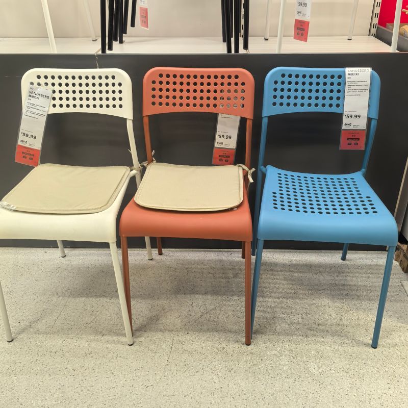 IKEA ทราย Belly Ade เก้าอี้เก้าอี้รับประทานอาหารเก้าอี้ทํางานเก้าอี้สํานักงานในครัวเรือนที่เรียบง่าย