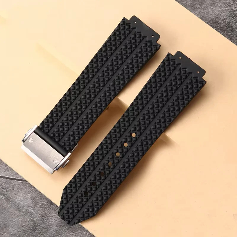 Watch Band For HUBLOT BIG BANG Silicone 25*19mm Waterproof Men Watch Strap Chain Watch Accessories R