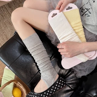 Miu ~ Ballet สไตล์ Y2K ถุงเท้า 8 สี Dopamine Retro Solid Toeless ถุงเท้าลูกวัวผู้หญิงแฟชั่น