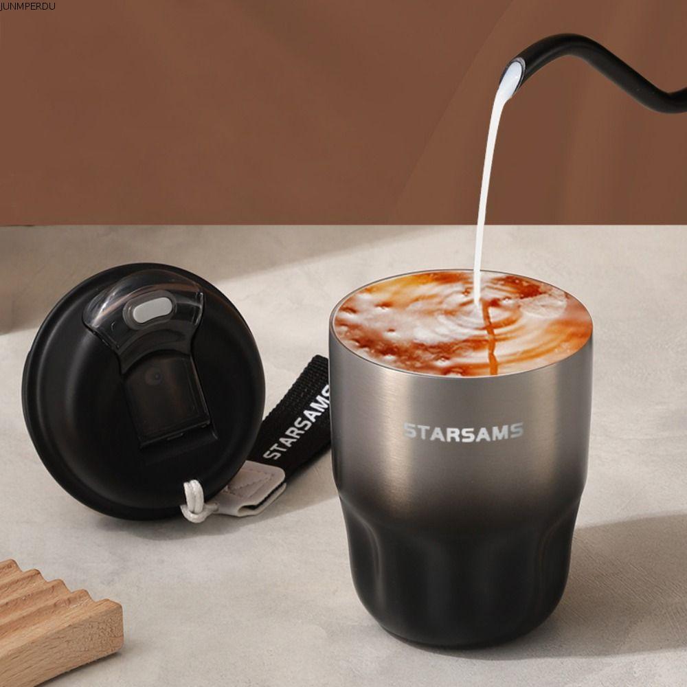 จุนเมอร์ดู ถ้วยกาแฟฉนวน,แก้วเดินทางรั่วซึม260มล,แบบพกพาเก็บร้อนและเย็นสแตนเลสมินิขนาดความร้อนถ้วย