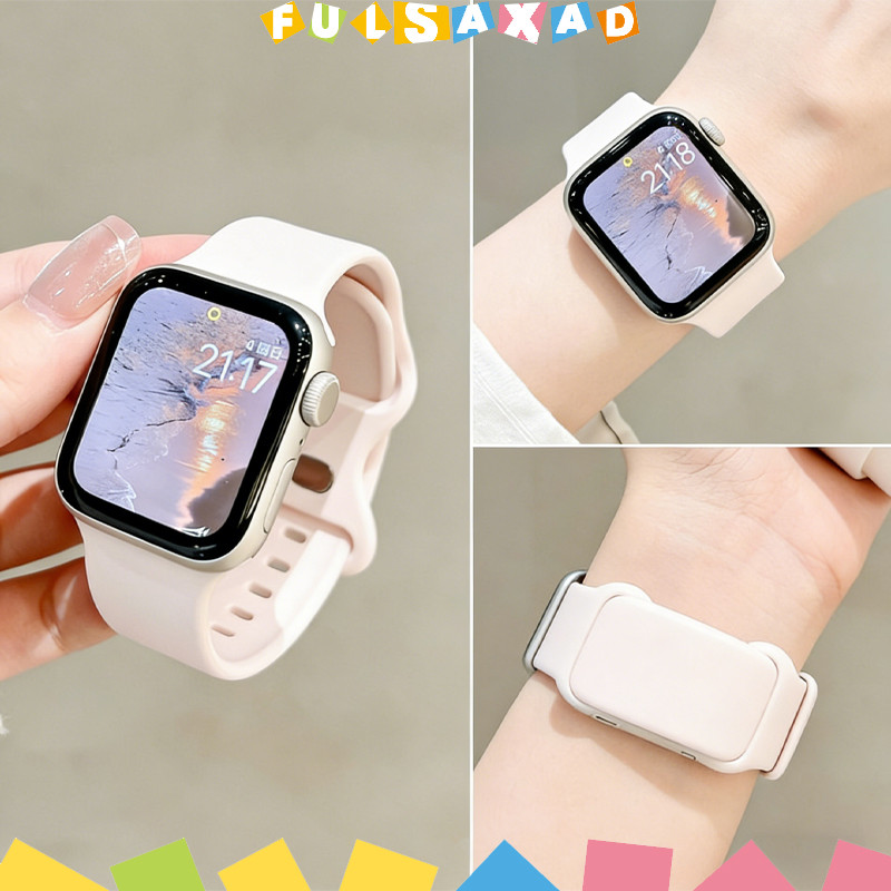 สายยางซิลิโคนสำหรับนาฬิกาสมาร์ท for Ultra / SE 3 2 Iwatch Series 11 10 9 8 7 6 5 4 3 2 49มม 41 45 40 44 38 42 46มม