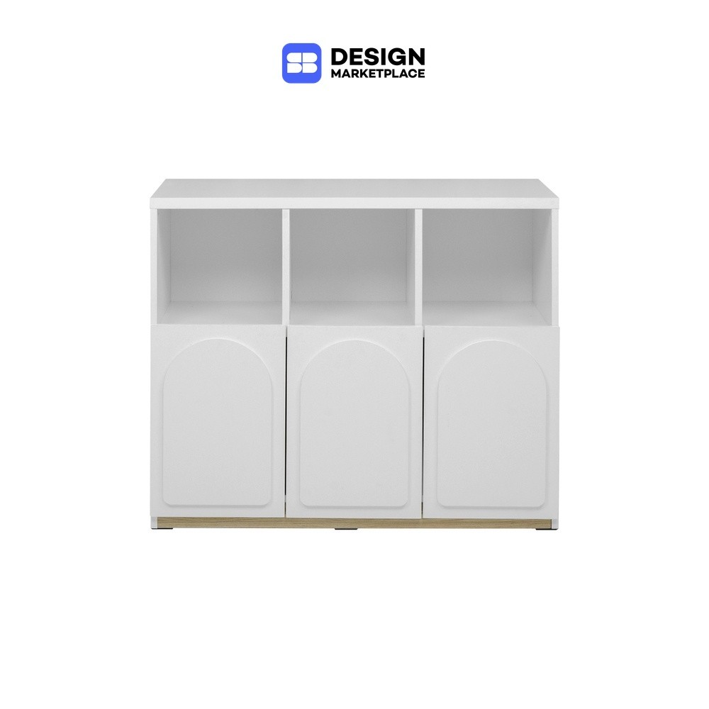 SB Design Square ตู้เตี้ย PLAY รุ่น NORDIS/C90 cm. สีขาว-ลินเบิร์ก (90x40x75 ซม.) แบรนด์ KONCEPT FURNITURE