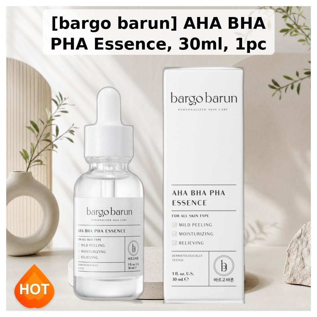 [bargo barun] AHA BHA PHA Essence, 30ml, 1pc / Korean AHA BHA PHA Essence / Gentle Exfoliaation by K