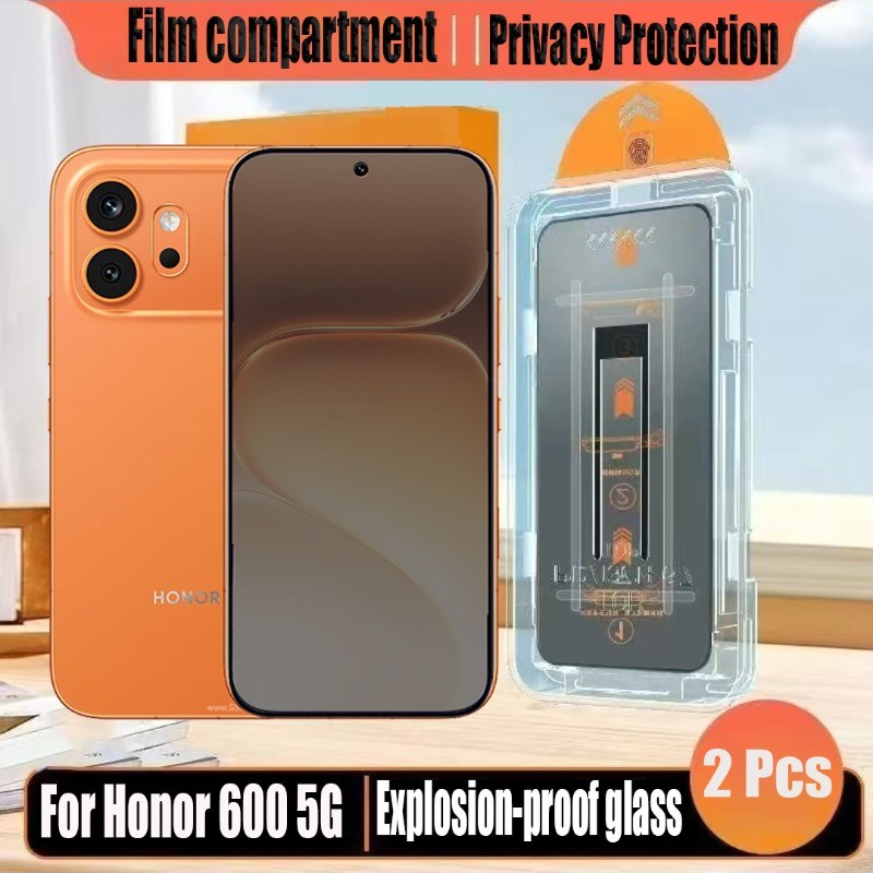 1- 2 ชิ้น Simple Paste Anti-spy กระจกนิรภัยป้องกันหน้าจอความเป็นส่วนตัวสําหรับ Honor 600 400 Pro 5G 