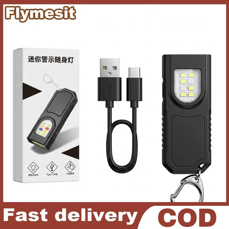 Flymesit LED พวงกุญแจไฟฉายแม่เหล็กพร้อมเอวคลิปและแฮนด์ฟรี สําหรับการเดินทาง ทำงาน และฉุกเฉินกลางแจ้ง