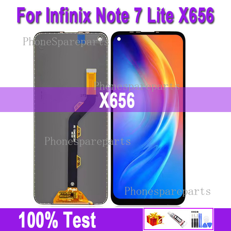 6.6 "LCD ต้นฉบับสําหรับ Infinix หมายเหตุ 7 Lite X656 จอแสดงผล LCD Touch Screen Digitizer Assembly LC