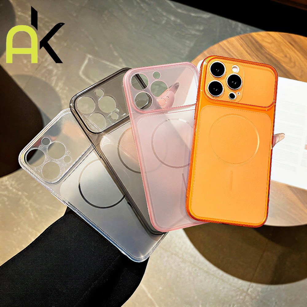 AK เหมาะสำหรับ IPhone 11 16 15 12 14 13 17 Pro Max บรรยากาศที่เรียบง่ายป้องกันการตกสีทึบรู้สึกสบายพรีเมี่ยม