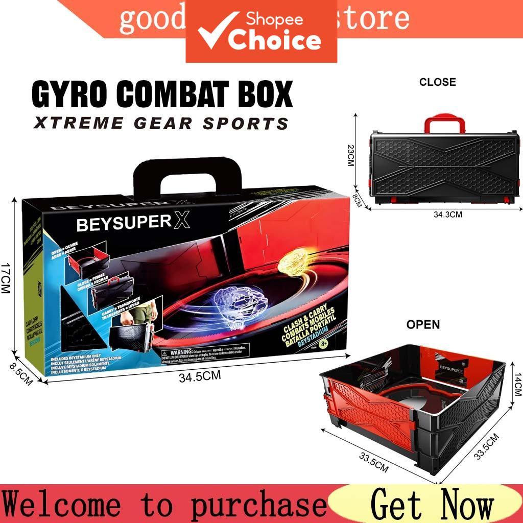 Battle Gyro Arena Beyblade X Stadium Mainan Anak Laki Burst Gasing X-11 พับเกียร์ Combot กล่องของขวั