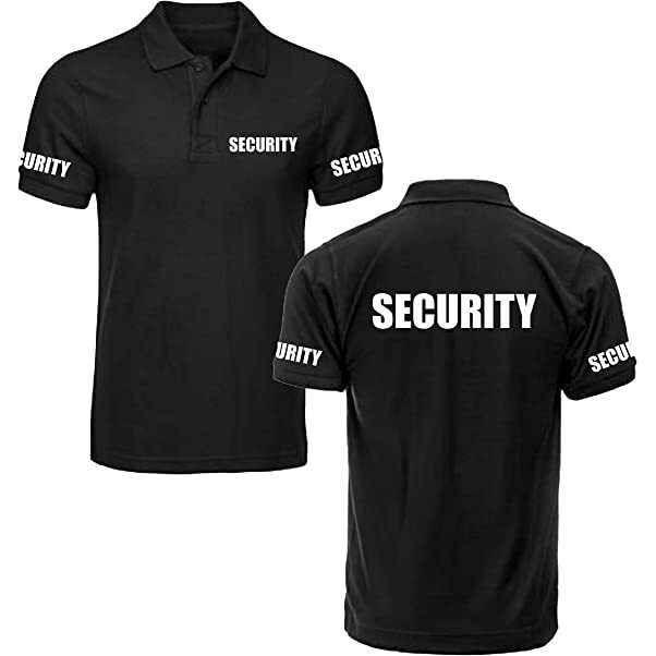 เสื้อโปโลสกรีนลาย "Security" ผ้าฝ้าย 100%, แขนสั้น, ใส่ได้ทั้งชายและหญิง (S–3XL)