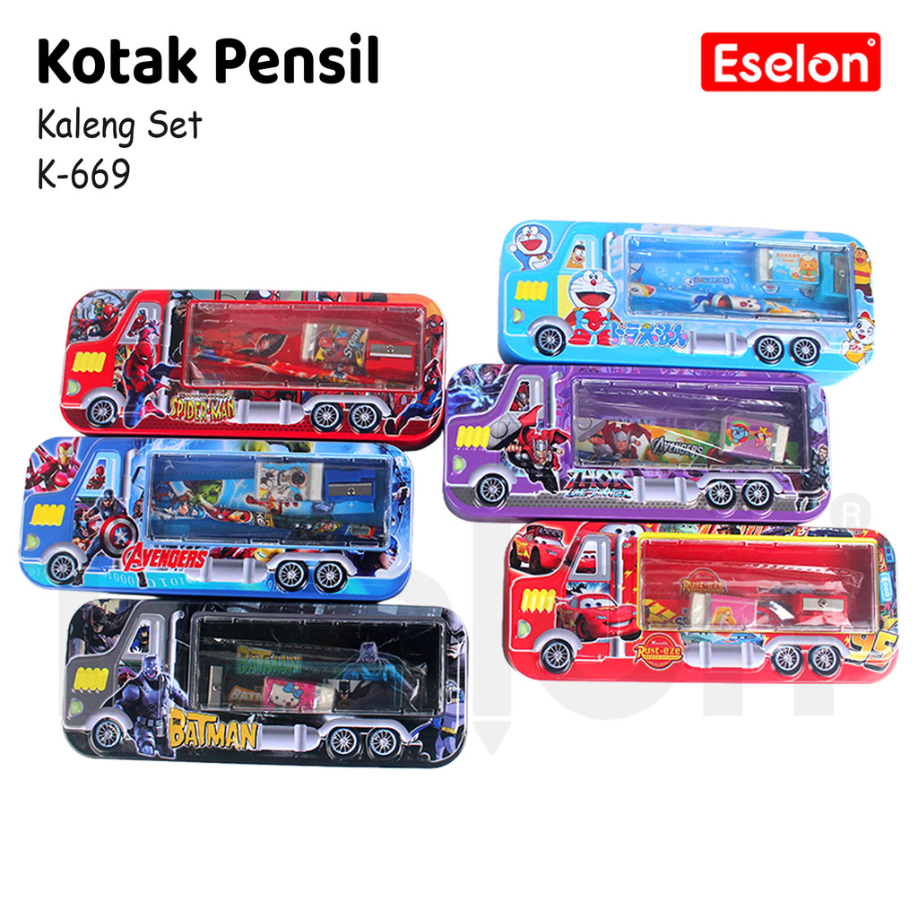 Tin Pencil Case Set K-669 / กล่องดินสอดีบุกตัวละคร