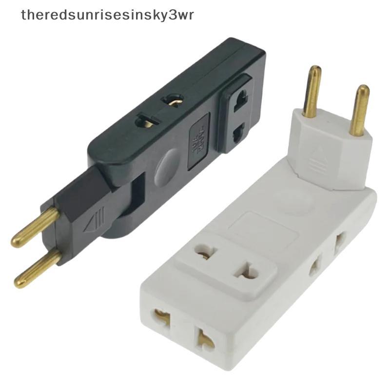(the) 4 In 1 Wall Outlet Extension EU ไฟฟ้า Soet 180 องศาปลั๊กอะแดปเตอร์ Travel Aadapter แบบพกพา Power Converter (TH)