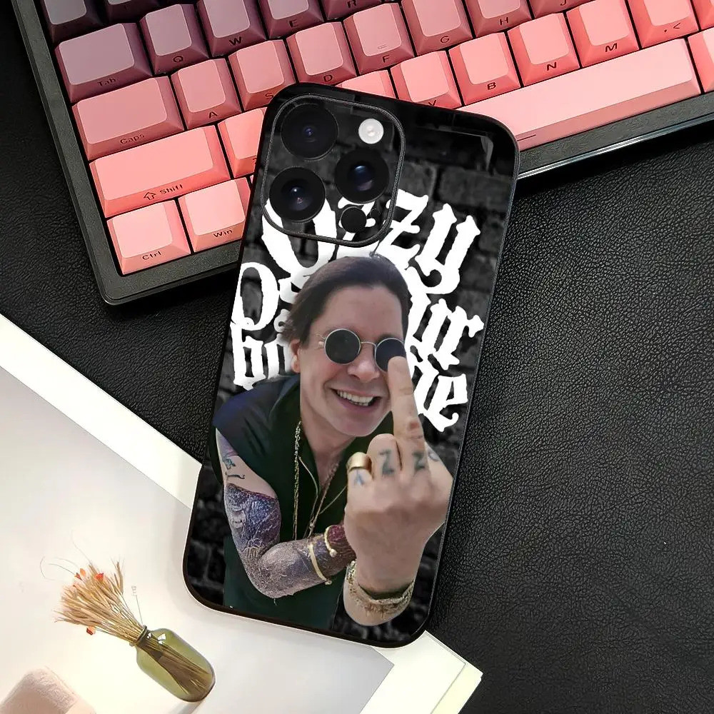 TP-2 นักร้อง O-Ozzy Osbourne เคสโทรศัพท์สําหรับ IPhone 17 16 15 14 13 12 11 Pro Max Plus Mini สีดํา 
