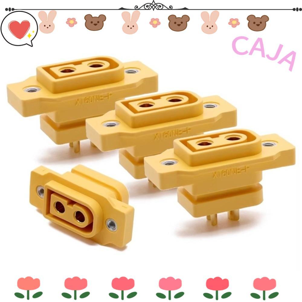 CAJA1 5 ชิ้น XT90NE-F Connector, 3.5 มม./4 มม.สีดําสีเหลือง XT60NE-F ปลั๊ก, DC500V Gold Plated Amass