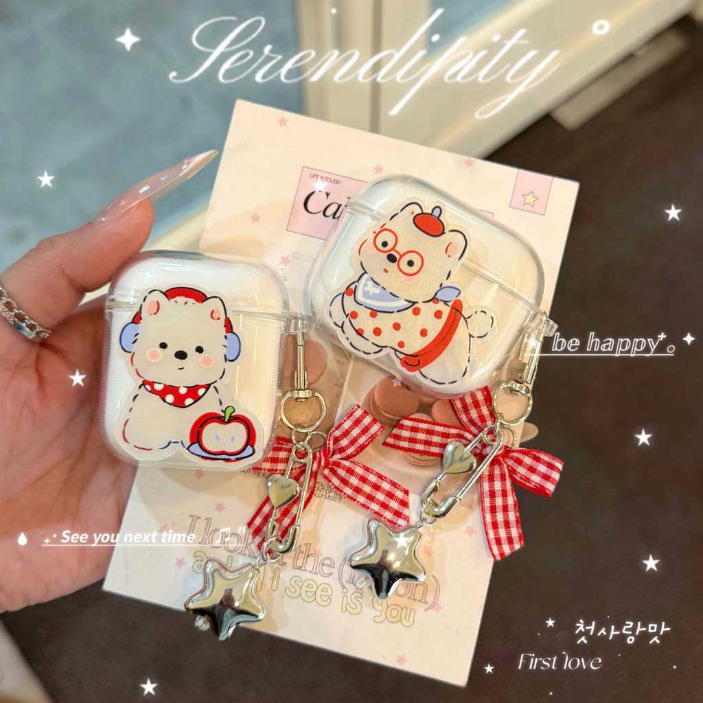 เคส airpods 3 เคส airpods 2 การ์ตูนการ์ตูนสีแดง Apple West Highland ที่ใช้งานได้ Sony SR10pro เคสหูฟ