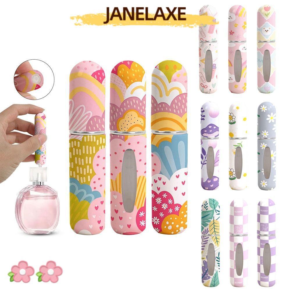 JANELAXE932JN ขวดเติมน้ําหอม, ขวดหมุนสเปรย์ป้องกันการรั่วขนาดเล็ก, น่ารักรีฟิลคอนเทนเนอร์เครื่องสําอางที่ว่างเปล่า Travel