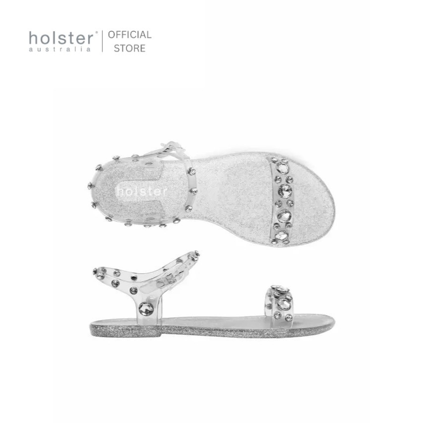 holster australia รองเท้าแตะรัดส้นผู้หญิง glitz glitter สี clear glitter