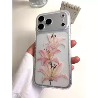 Ins Frosted Semi-Transparent Lily เหมาะสําหรับ Apple 17promax เคสโทรศัพท์ 15/14 สไตล์ใหม่ 13 Niche 1211 เคสโทรศัพท์
