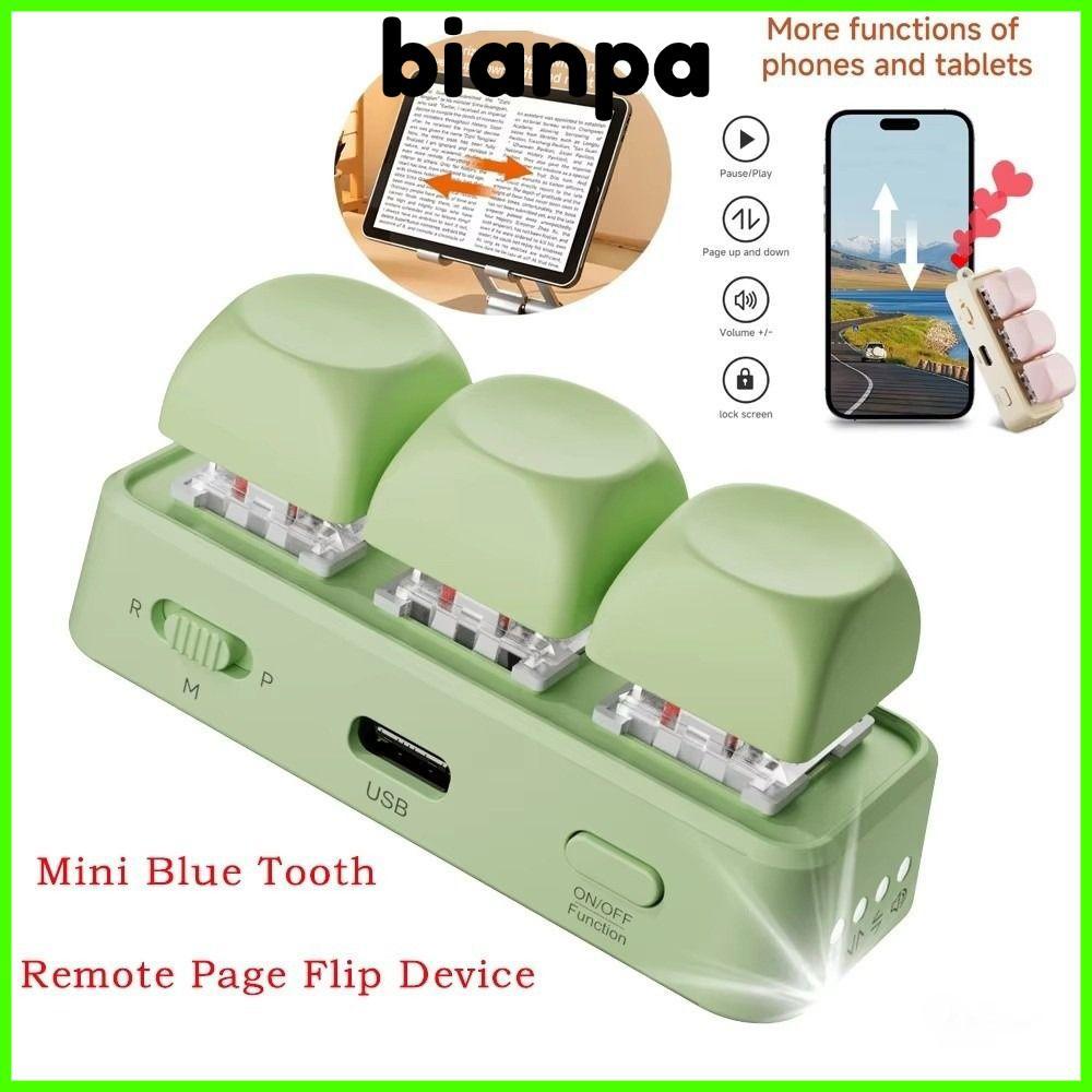 BIANPA EBook หน้า Turner คีย์บอร์ด,Multi-functional 3 คีย์คีย์บอร์ดหน้า Turner อุปกรณ์สําหรับสไลด์วิ