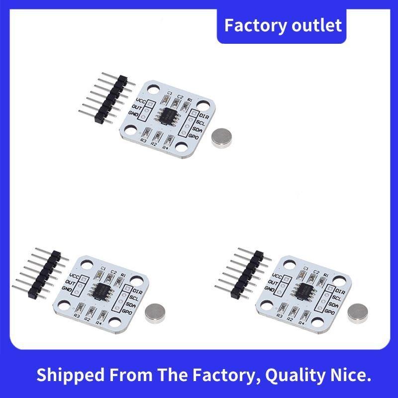 3 ชิ้น AS5600 Encoder 12 บิตแม่เหล็กเหนี่ยวนํามุมวัดเซนเซอร์โมดูลส่วนประกอบอิเล็กทรอนิกส์