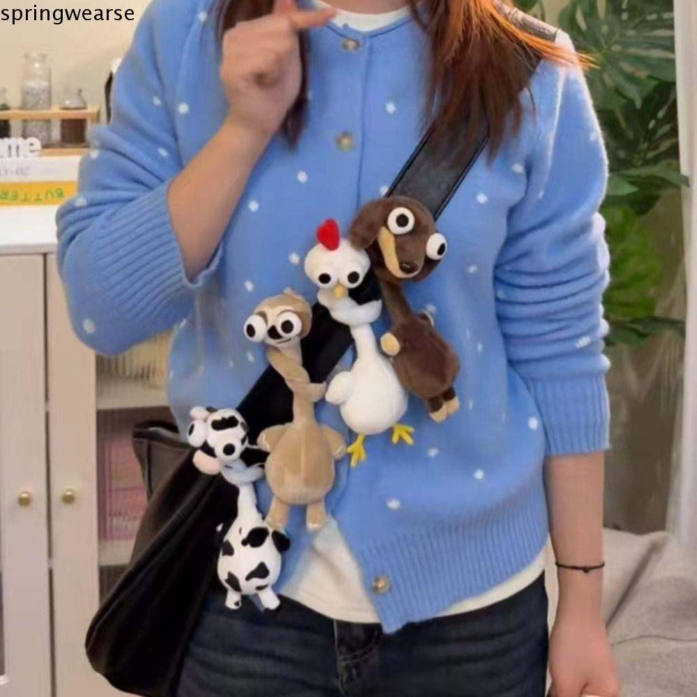 ชุดว่ายน้ํา คอยาวไก่ตุ๊กตาพวงกุญแจ,ตลกออกแบบสีขาวยีราฟกระเป๋าจี้, น่ารักสไตล์สร้างสรรค์ของขวัญ40ซมหมูสีชมพูตุ๊กตาจี้กระเป๋าเสน่ห์ตกแต่ง