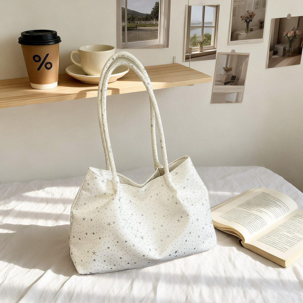 Lazy Design All-Match Star Underarm Tote Bag