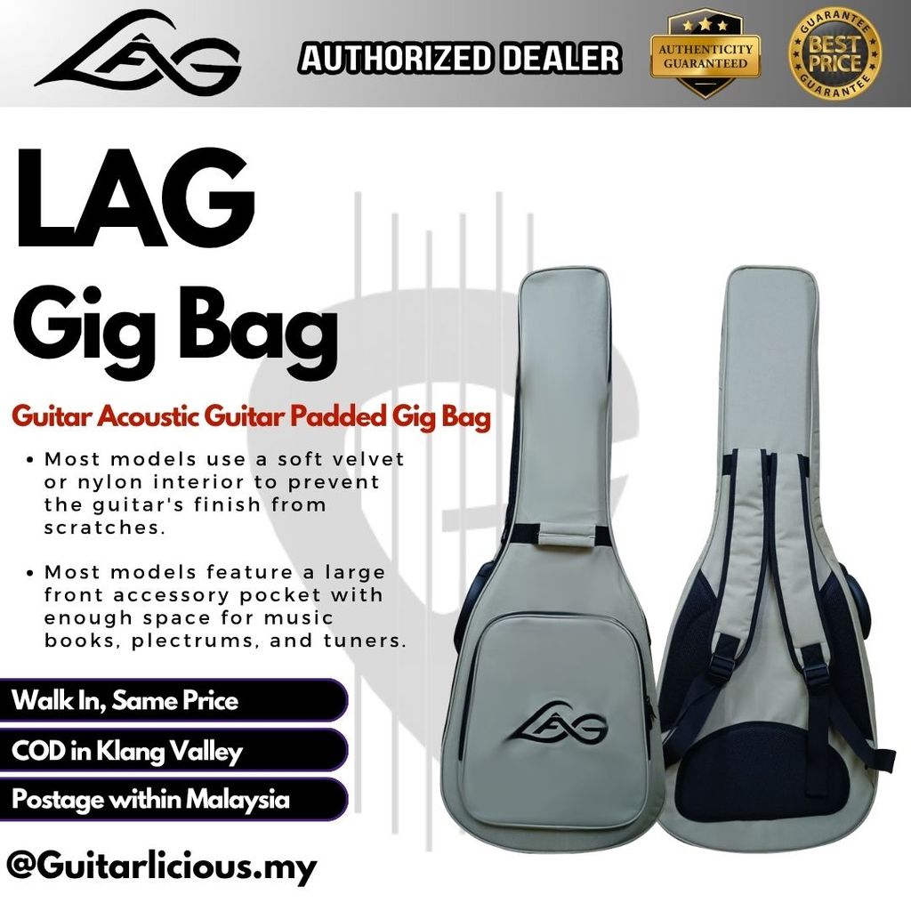 LAG Guitar Acoustic Guitar Cushion Gig Bag