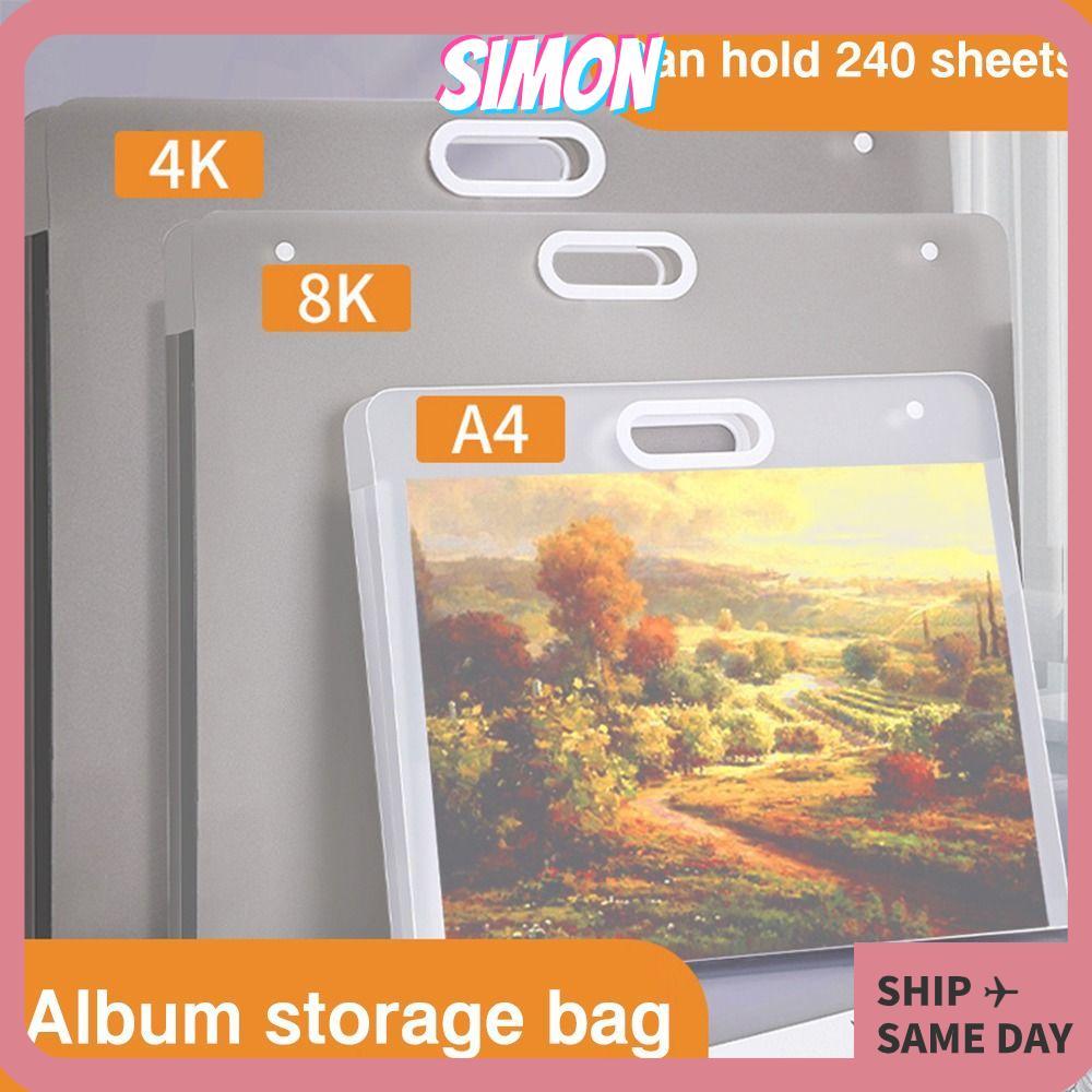 โฟลเดอร์ไฟล์ SIMON, กันน้ํา A2/A3/A4 จิตรกรรมถุงเก็บกระดาษ, โปร่งใส 4K/8K/16K แบบพกพา 4K/8K/16K กระด