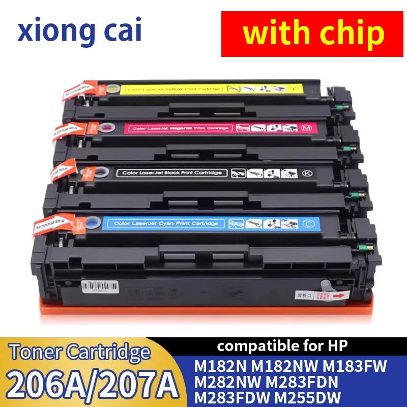 ใช้งานร่วมกับสําหรับ HP 207a ตลับหมึกชิป Laserjet MFP M283fdn M283fdw M283cdw M282nw M255dw M255nw W