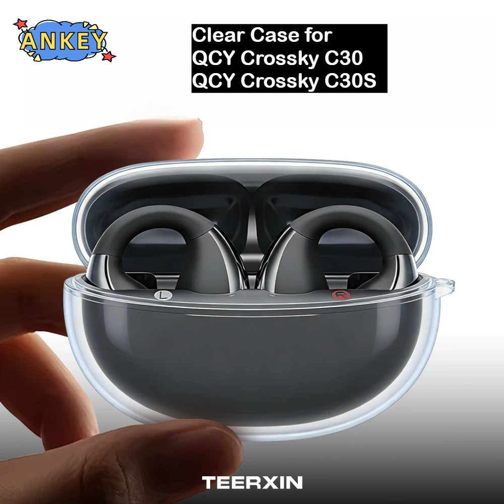 for QCY Crossky C30S Case Protective Transparent Clear TPU Covers QCY Crossky C30 Bluetooth Earphone
