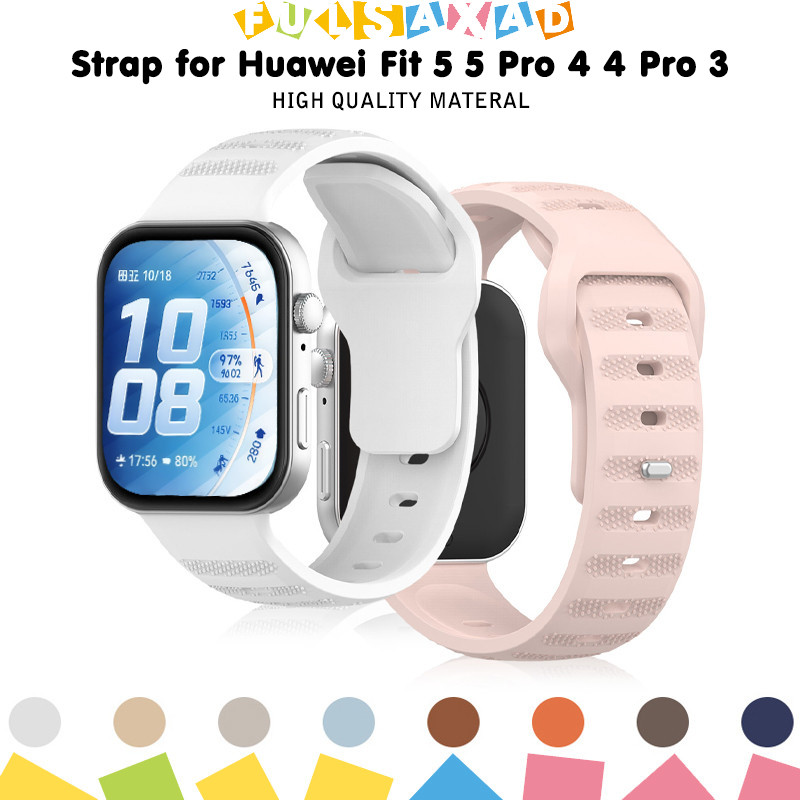 สายซิลิโคนอ่อน for Huawei Watch Fit 5 4 3 / 5 Pro / 4 Pro อุปกรณ์เสริมสายรัดข้อมือซิลิโคนแบบถอดเปลี่ยนได้สำหรับ